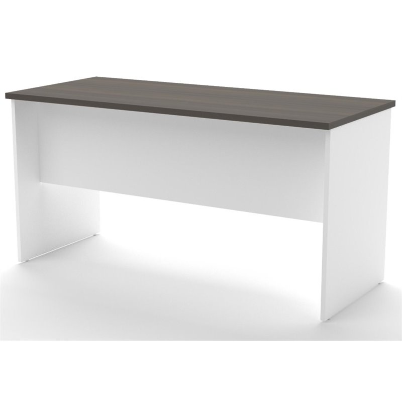 Bestar Innova Executive Desk In White And Antigua 92800 2152