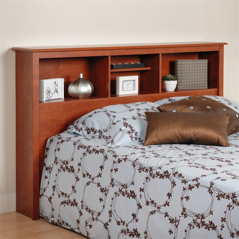 Prepac Full Queen Bookcase Headboard in Cherry Cymax Business