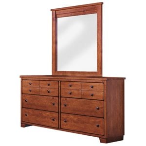 progressive diego 6 drawer dresser and mirror