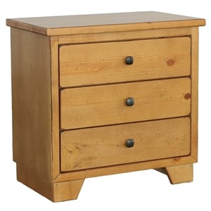 progressive furniture diego 3 drawer wood nightstand in cinnamon pine