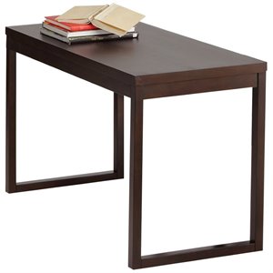 progressive furniture athena writing desk in dark chocolate