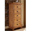 Progressive Furniture Willow 5 Drawer Wood Lingerie Chest in Distressed Pine Tan