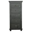 Progressive Furniture Willow 5 Drawer Wood Lingerie Chest in Distressed Black