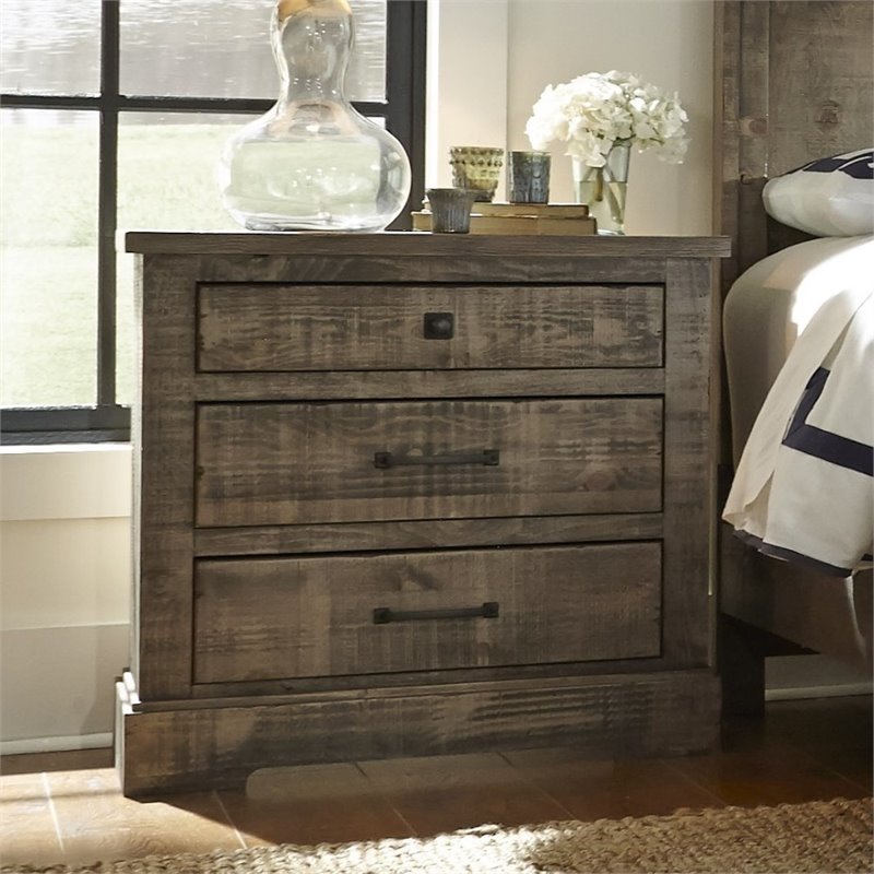 weathered gray nightstands