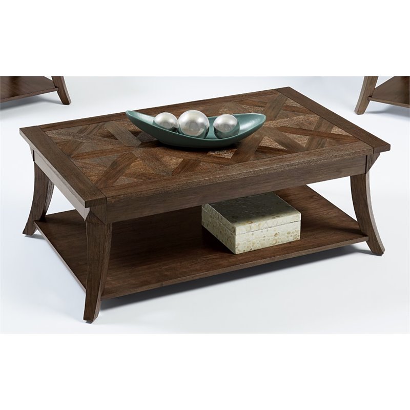Progressive Furniture Appeal l Wood Rectangular Coffee Table Dark