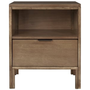 progressive furniture strategy wood nightstand in jute tan