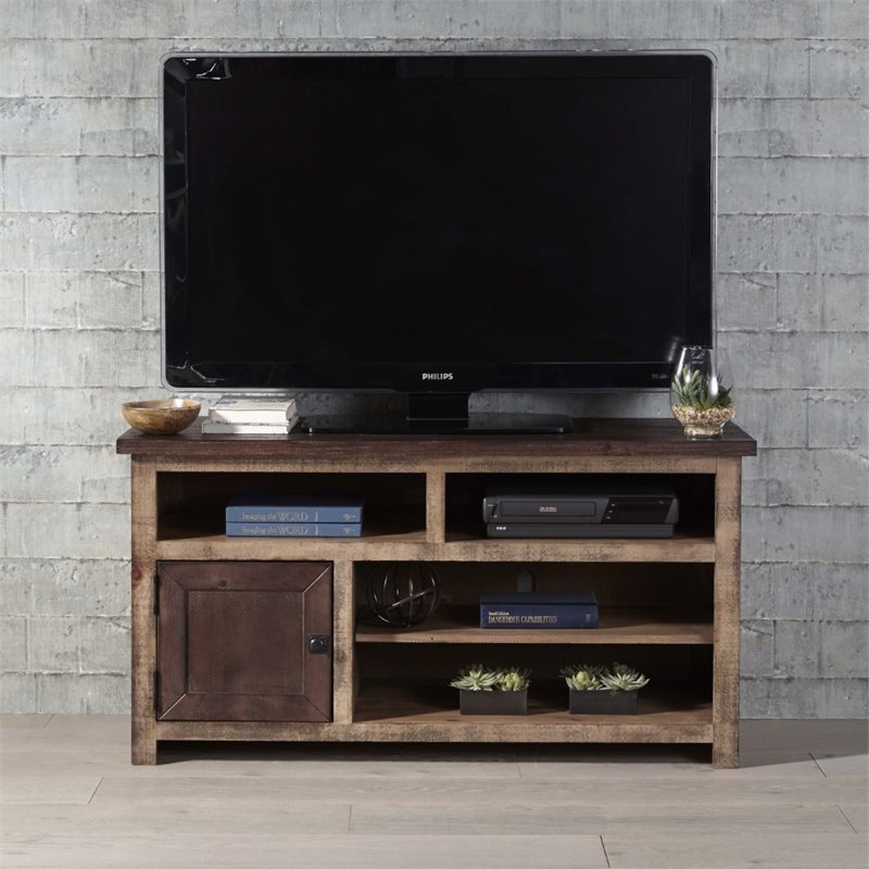 Progressive Trilogy 50 Tv Stand In Light And Dark Pine E633 Progressive Trilogy 50
