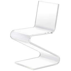 progressive furniture a la carte acrylic z shaped chair in clear