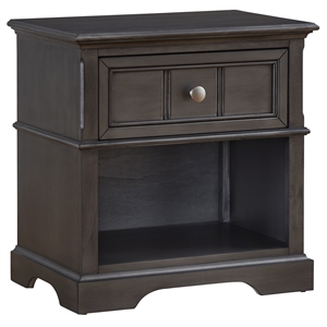 progressive furniture cortland wood nightstand in light steel gray