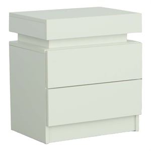 progressive furniture dreamy nightstand w/led light in white
