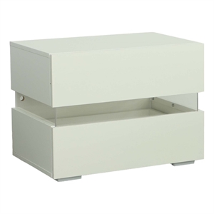 progressive furniture dreamy nightstand w/led light in white