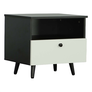 progressive furniture dreamy nightstand in black & white