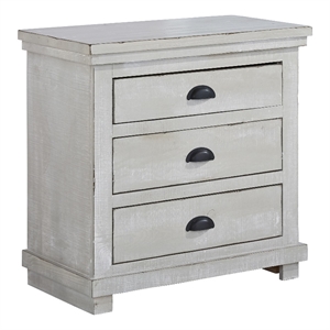 progressive furniture willow wood nightstand in gray chalk