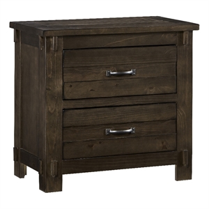 progressive furniture thackery wood nightstand in molasses brown