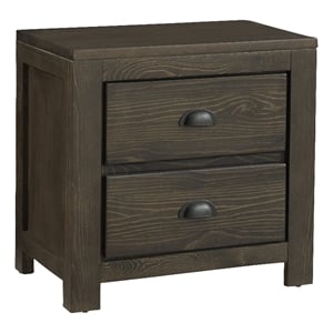 progressive furniture falcon bluff wood nightstand in saddle brown