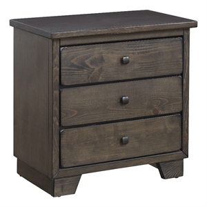 progressive furniture river oaks wood nightstand in saddle brown