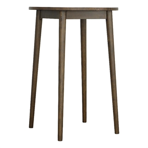 progressive furniture last call wood round bar/pub table in walnut brown
