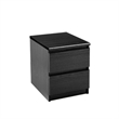 3 Piece Bedroom Set with 6-Drawer Double Dresser and Two Night Stands in Black Woodgrain