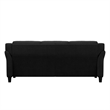Home Square Transitional 2 Piece Set with Sofa and Loveseat in Black