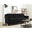 Home Square Transitional 2 Piece Set with Sofa and Loveseat in Black