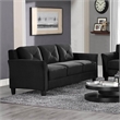 Home Square Transitional 2 Piece Set with Sofa and Loveseat in Black