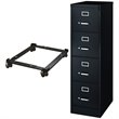 2 Piece Filing Cabinet and File Caddy Set in Black
