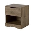 Bedroom Furniture Set of 2 Nightstands in Weathered Oak