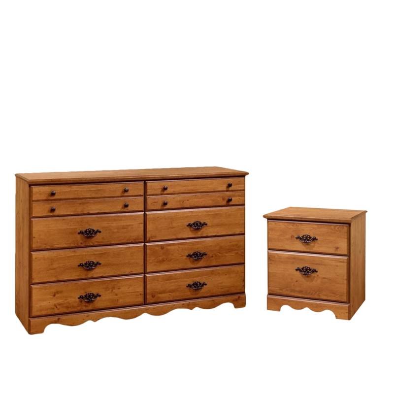 2 Piece Set With Dresser And Nightstand In Country Pine 1766741 Pkg