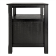 Set of 2 Nightstand with 2 Drawers in Black