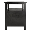 Set of 2 Nightstand with 2 Drawers in Black
