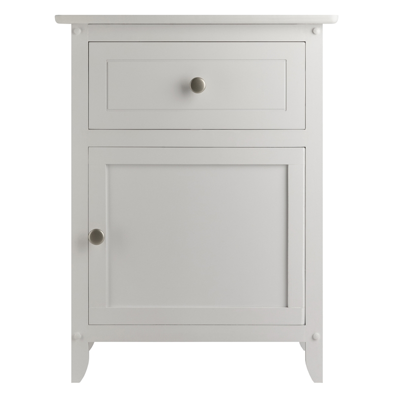 Set of 2 Nightstand in White