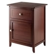 Set of 2 Nightstand in Antique Walnut