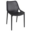 3 Piece Patio Bistro Set with Bistro Table and Set of 2 Chair in Black