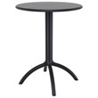 3 Piece Patio Bistro Set with Bistro Table and Set of 2 Chair in Black