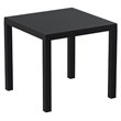 5 Piece Patio Dining Set with Resin Dining Table and Dining Chair in Black