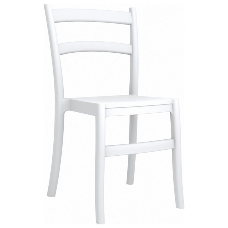 5 Piece Modern Patio Dining Set With Table And Of 4 Chair In White 1785781 Pkg - Modern Patio Dining Chairs White