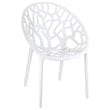 5 Piece Patio Dining Set with Dining Table and Set of 4 Dining Chairs in White