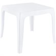 5 Piece Patio Dining Set with Dining Table and Set of 4 Dining Chairs in White