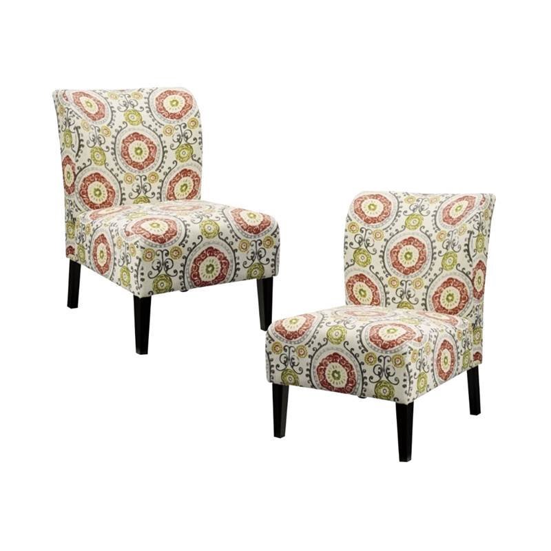 Set of 2 Floral Accent Chairs - 1790515-PKG