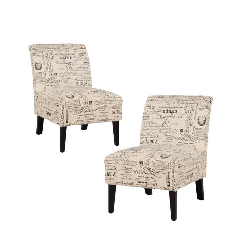 French Script Accent Chairs