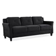 2 Piece Living Room Sofa and Loveseat Set in Black