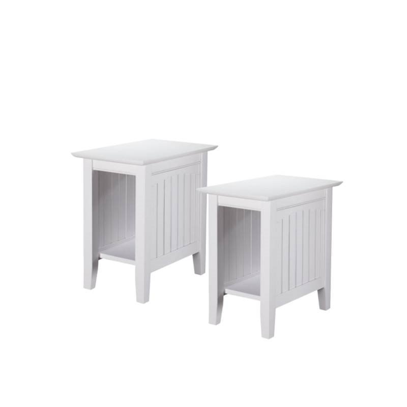 Set of 2 Side Table in White