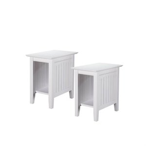 Set of 2 Side Table in White