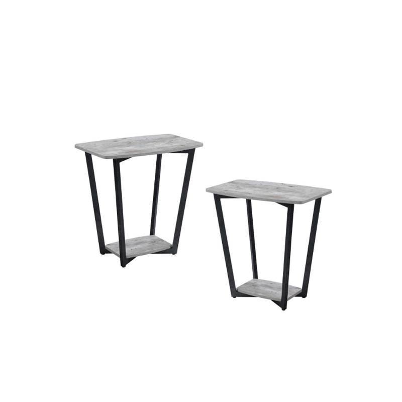 (Set of 2) Graystone End Table in Faux Birch