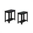 (Set of 2) Chairside End Table in Black