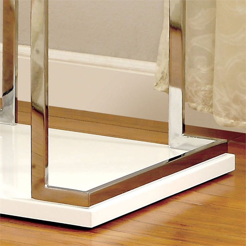 Home Square Wood Square End Table in White (Set of 2)