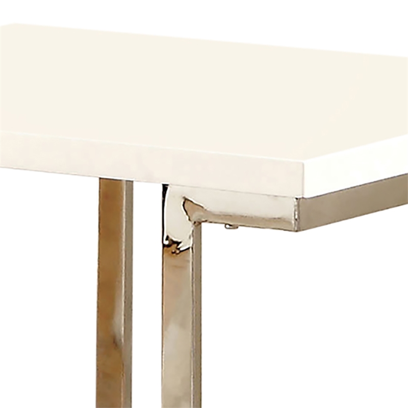 Home Square Wood Square End Table in White (Set of 2)