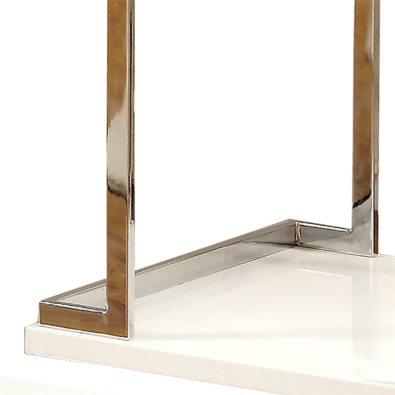 Home Square Wood Square End Table in White (Set of 2)