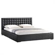 3 Piece Bedroom Set with Tufted Queen Platform Bed and Set of 2 Nightstand in Black