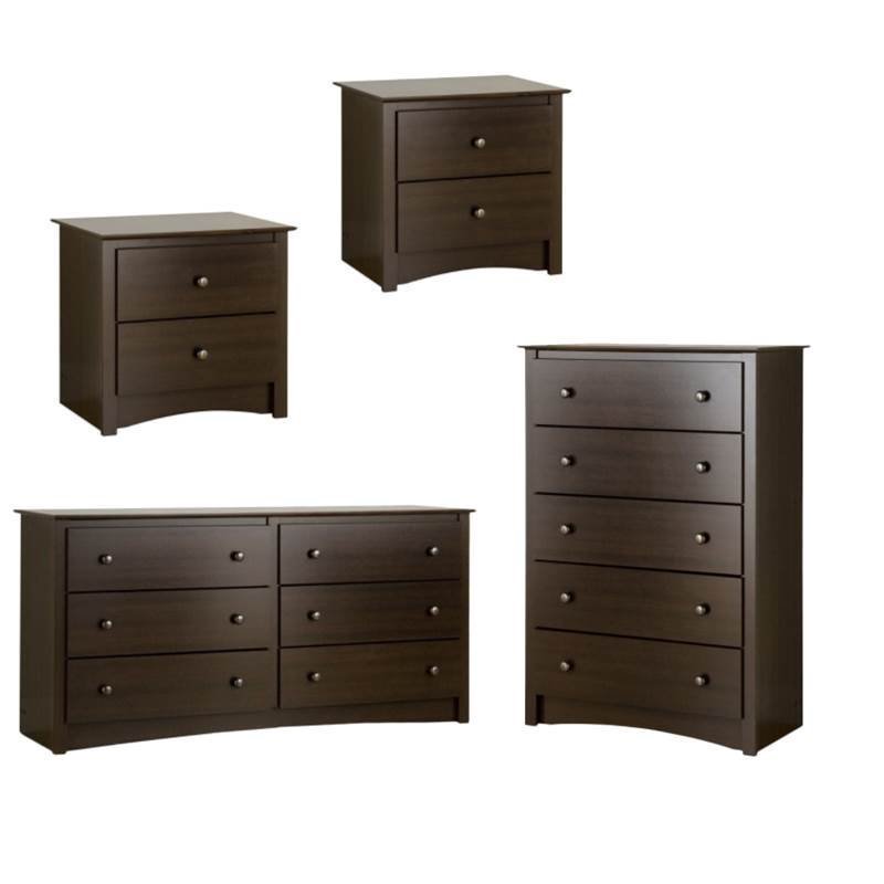 4 Piece Furniture Set With 2, Dresser And Chest Set White